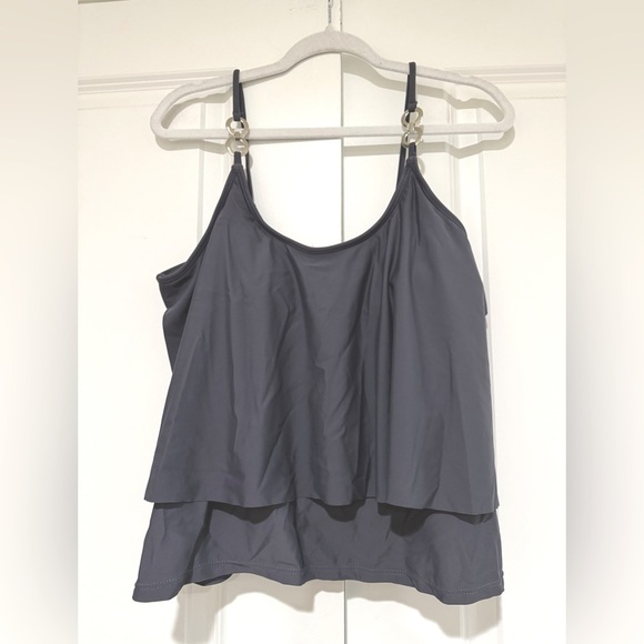 Walk on The Beach Tiered Ruffled Tankini set  Size XL NEW - Picture 7 of 8